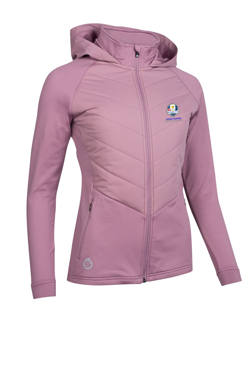 Official Ryder Cup 2027 Ladies Hybrid Hooded Quilted Thermal Golf Jacket