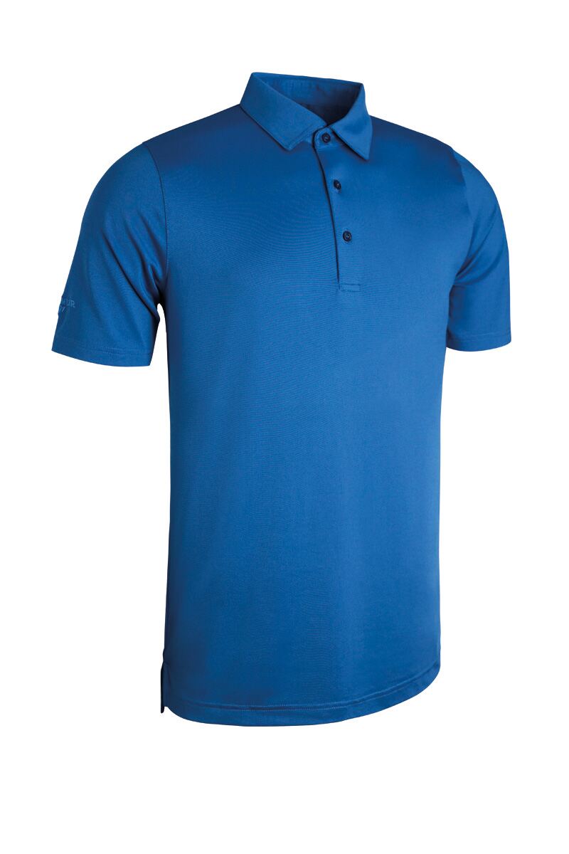 Mens Tailored Collar Performance Golf Shirt Ascot Blue XL