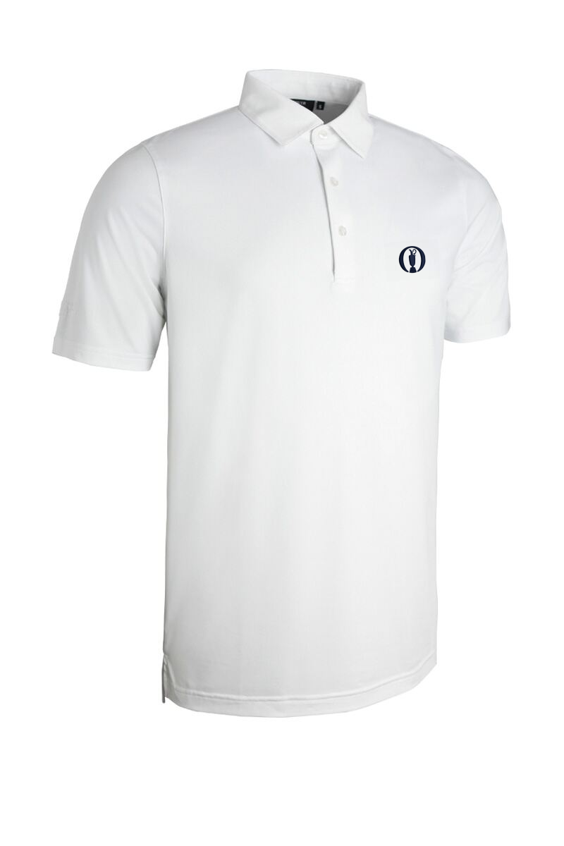The Open Mens Tailored Collar Performance Golf Shirt