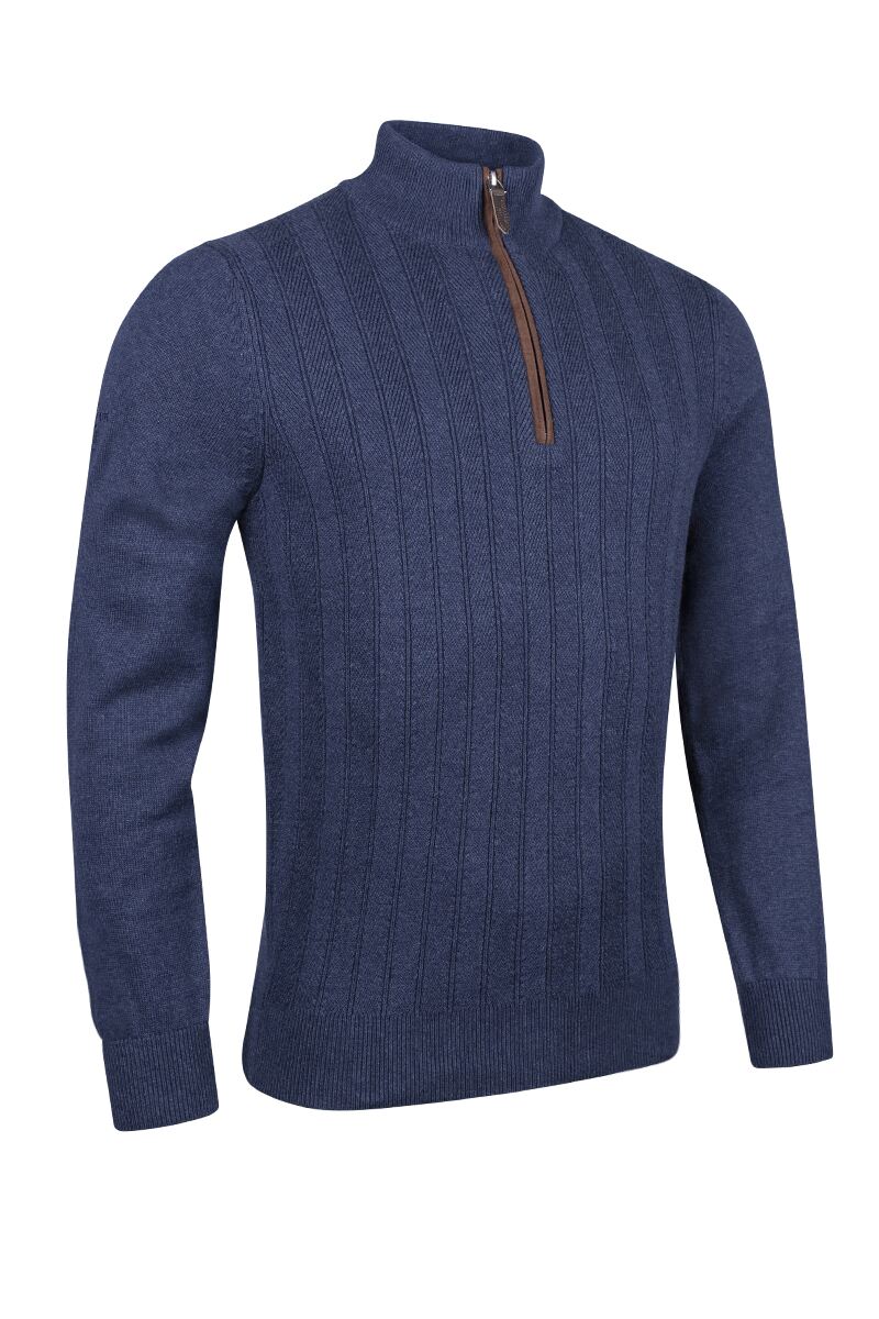 SOLWAY - Mens Zip Cashmere Golf Sweater