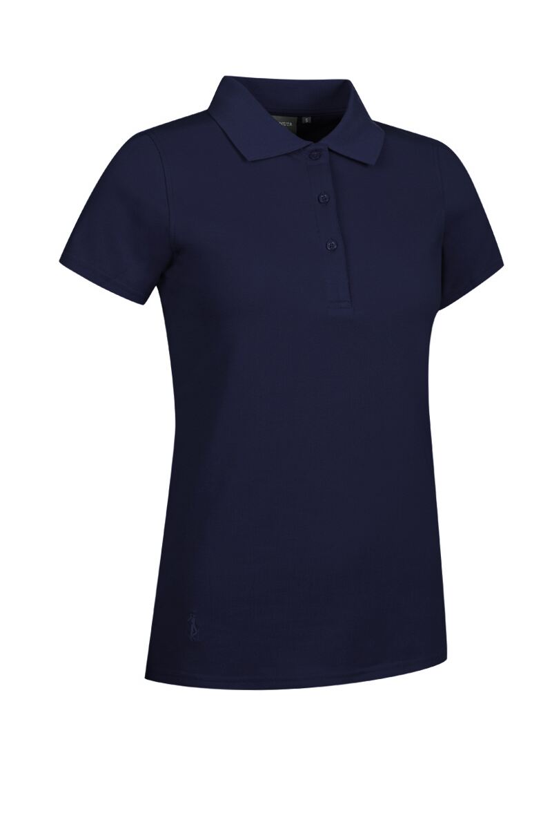 Ladies Cotton Pique Golf Polo Shirt Navy L