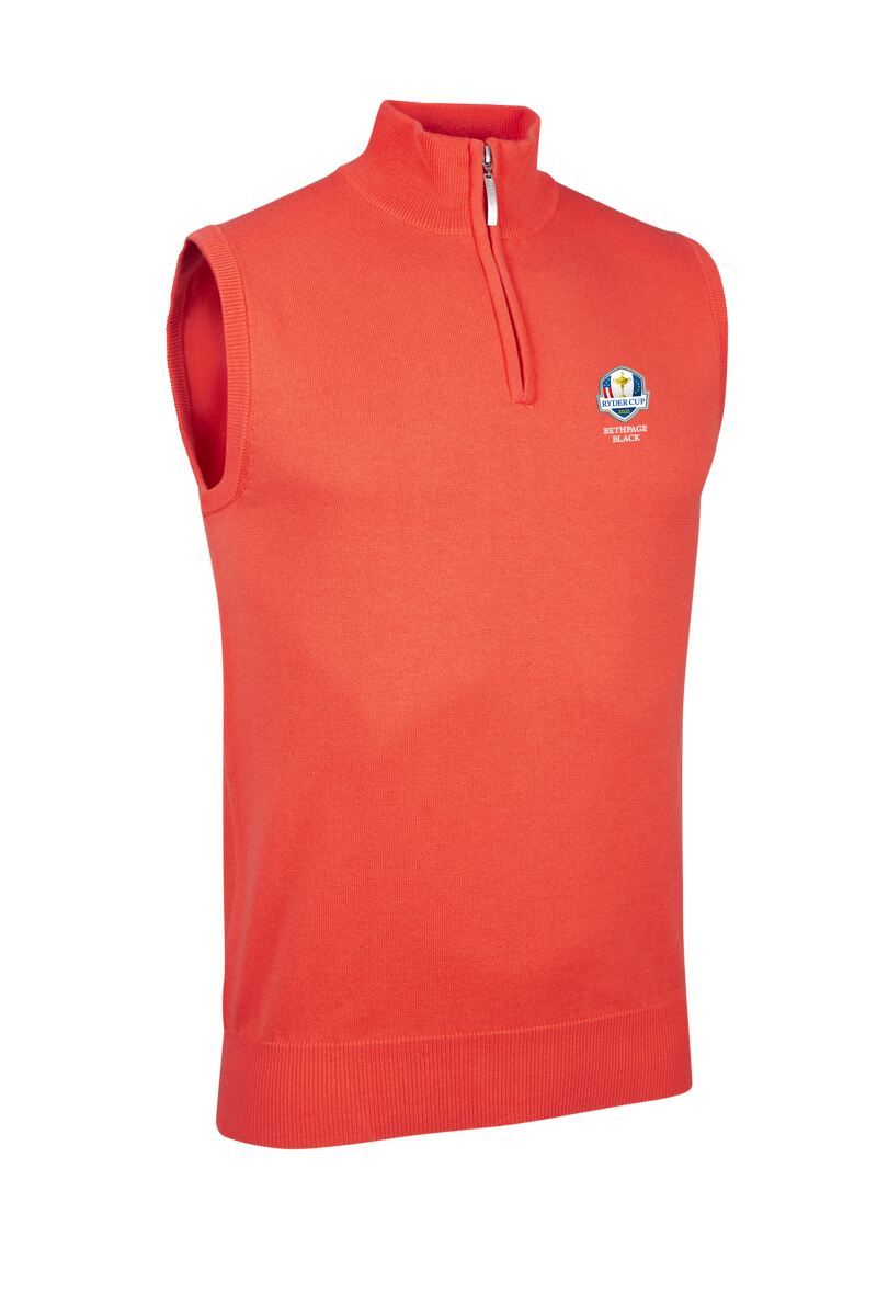 Official Ryder Cup 2027 Mens Quarter Zip Cotton Lightweight Golf Slipover