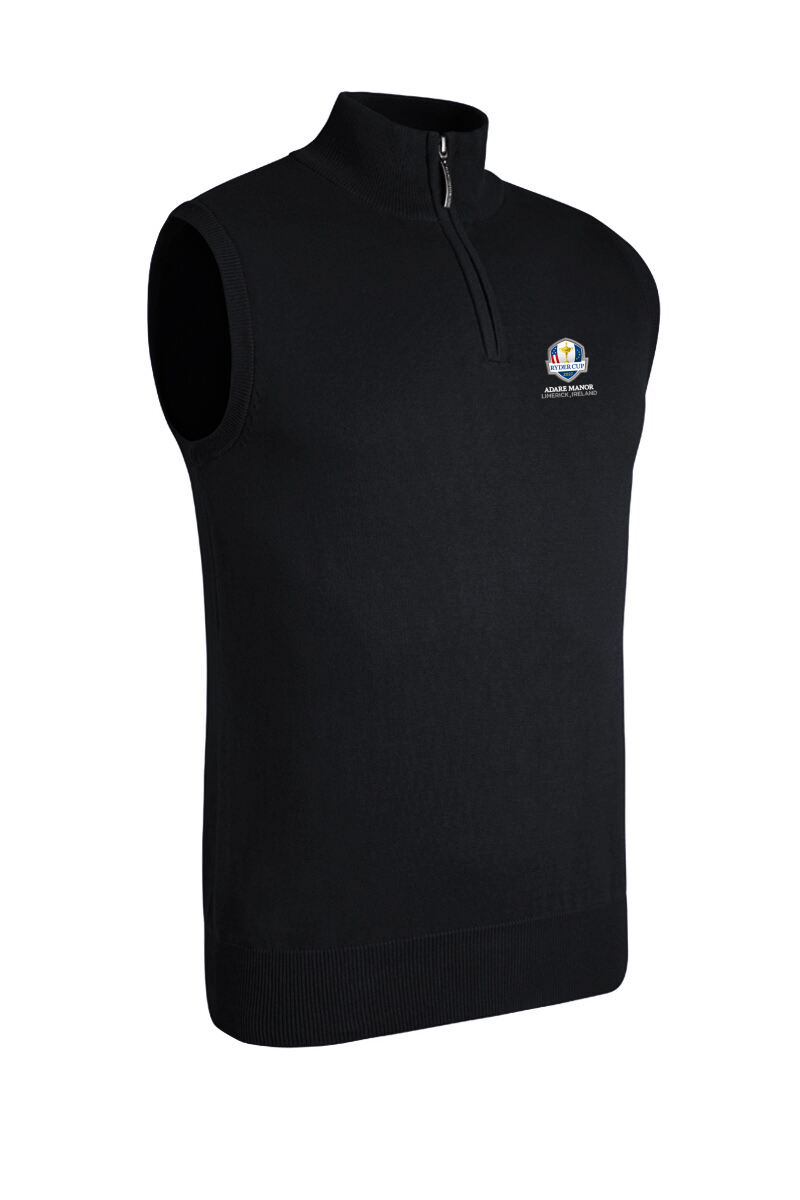 Official Ryder Cup 2027 Mens Quarter Zip Cotton Lightweight Golf Slipover