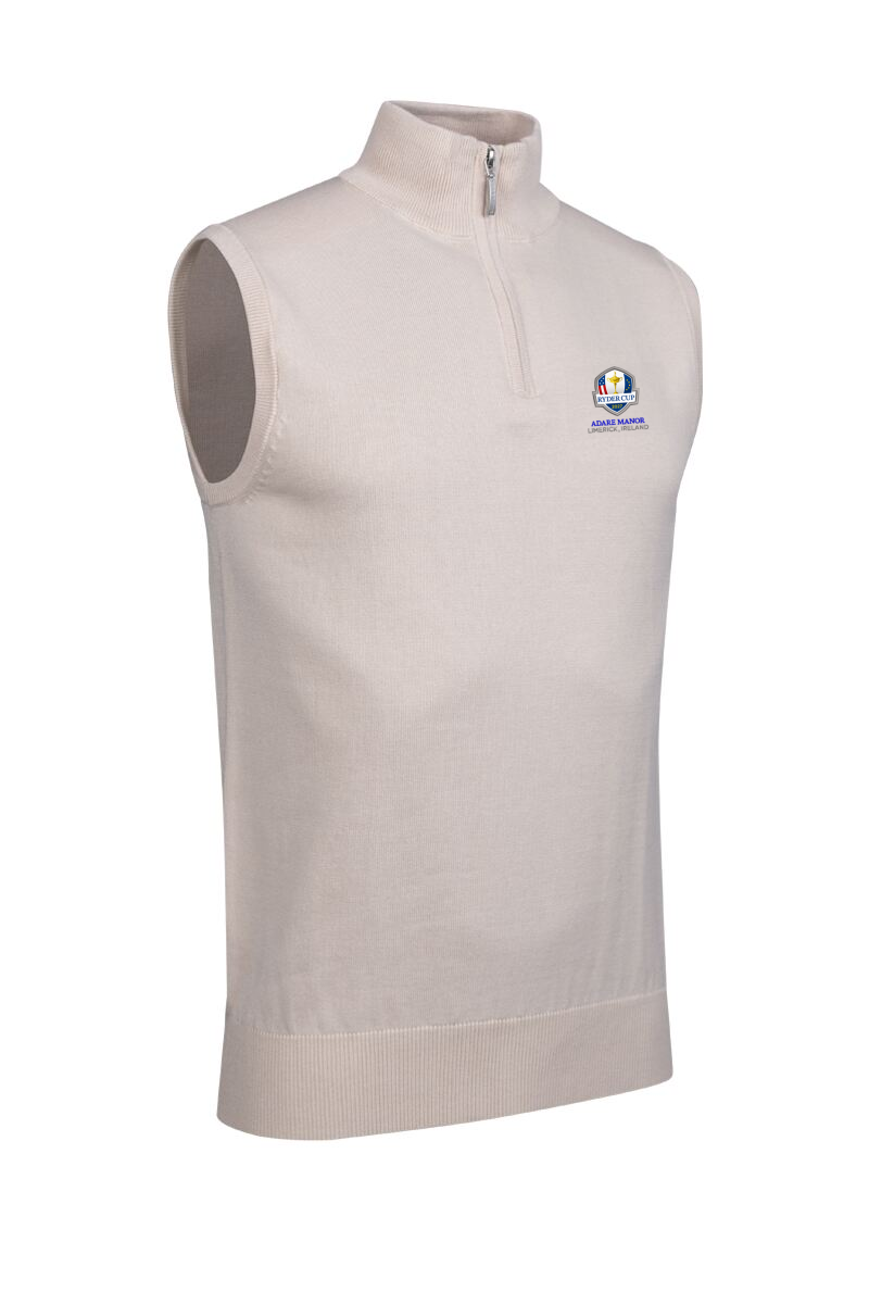 Official Ryder Cup 2027 Mens Quarter Zip Cotton Lightweight Golf Slipover