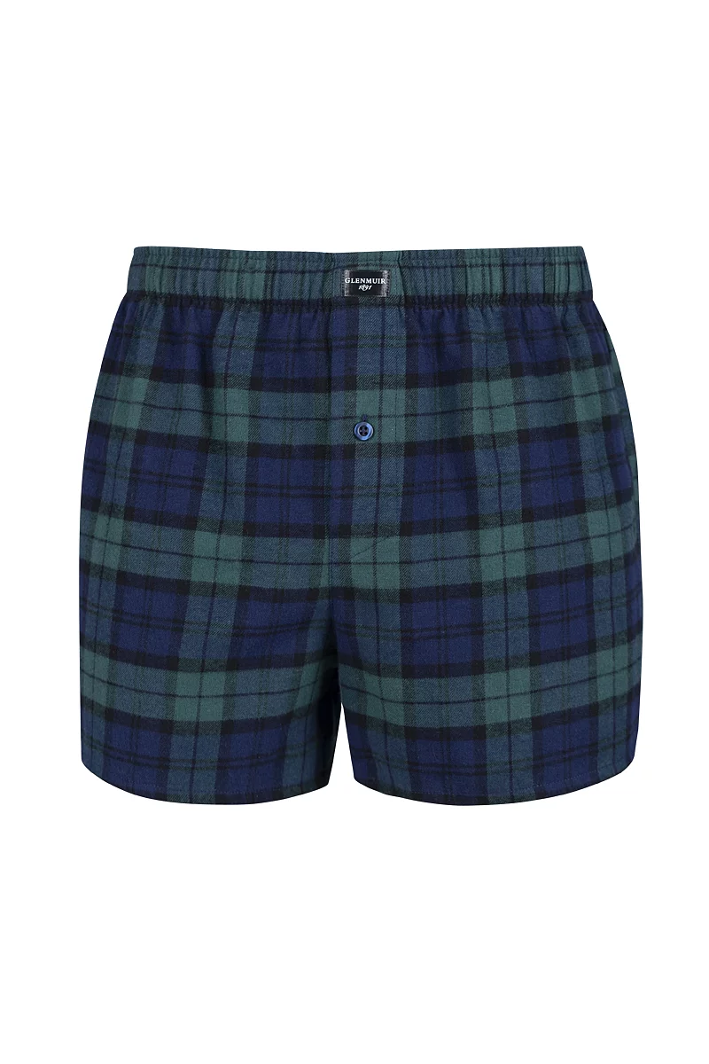 Mens Cotton Flannel Tartan Boxer Shorts Tartan XXL