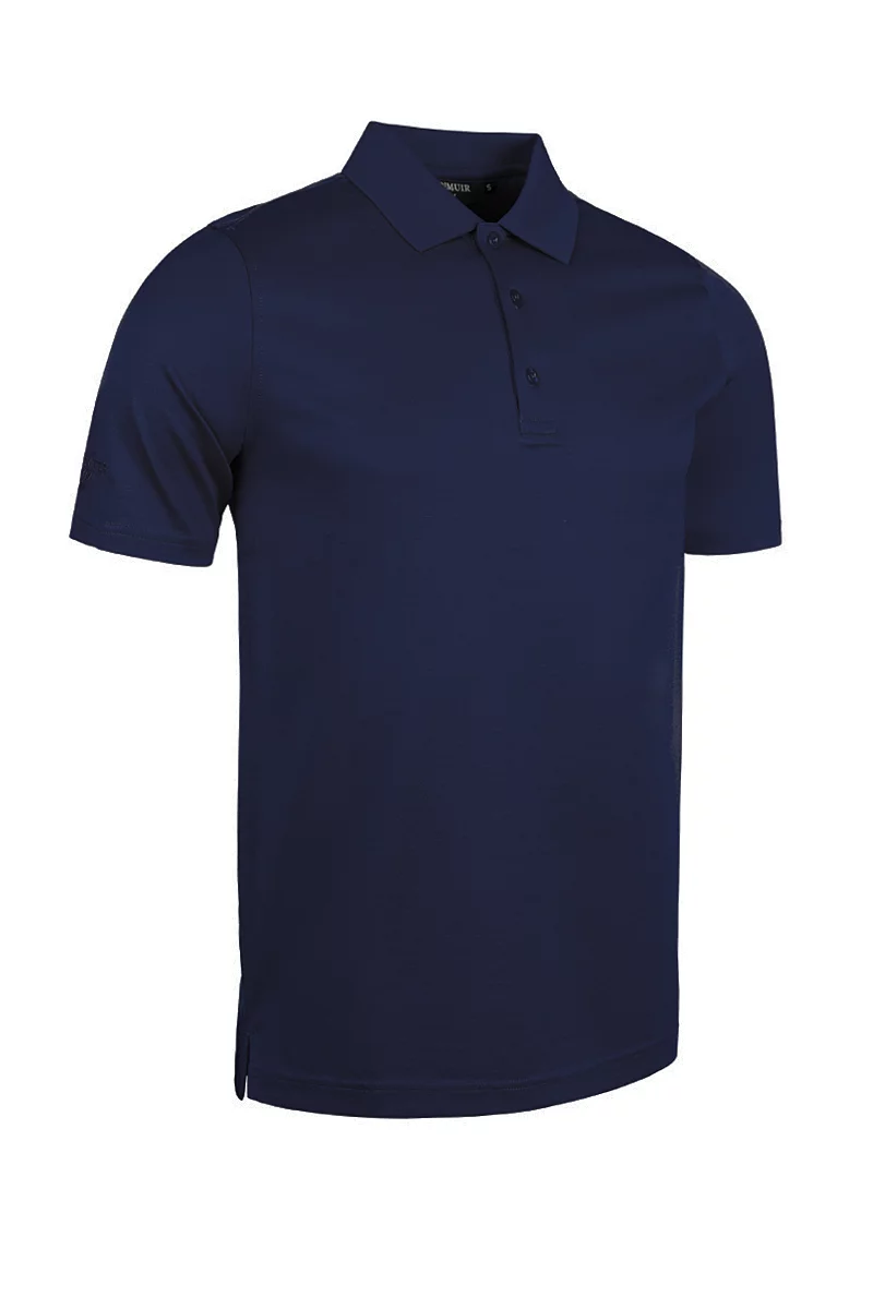 Mens Mercerised Cotton Golf Polo Shirt Sale Navy S