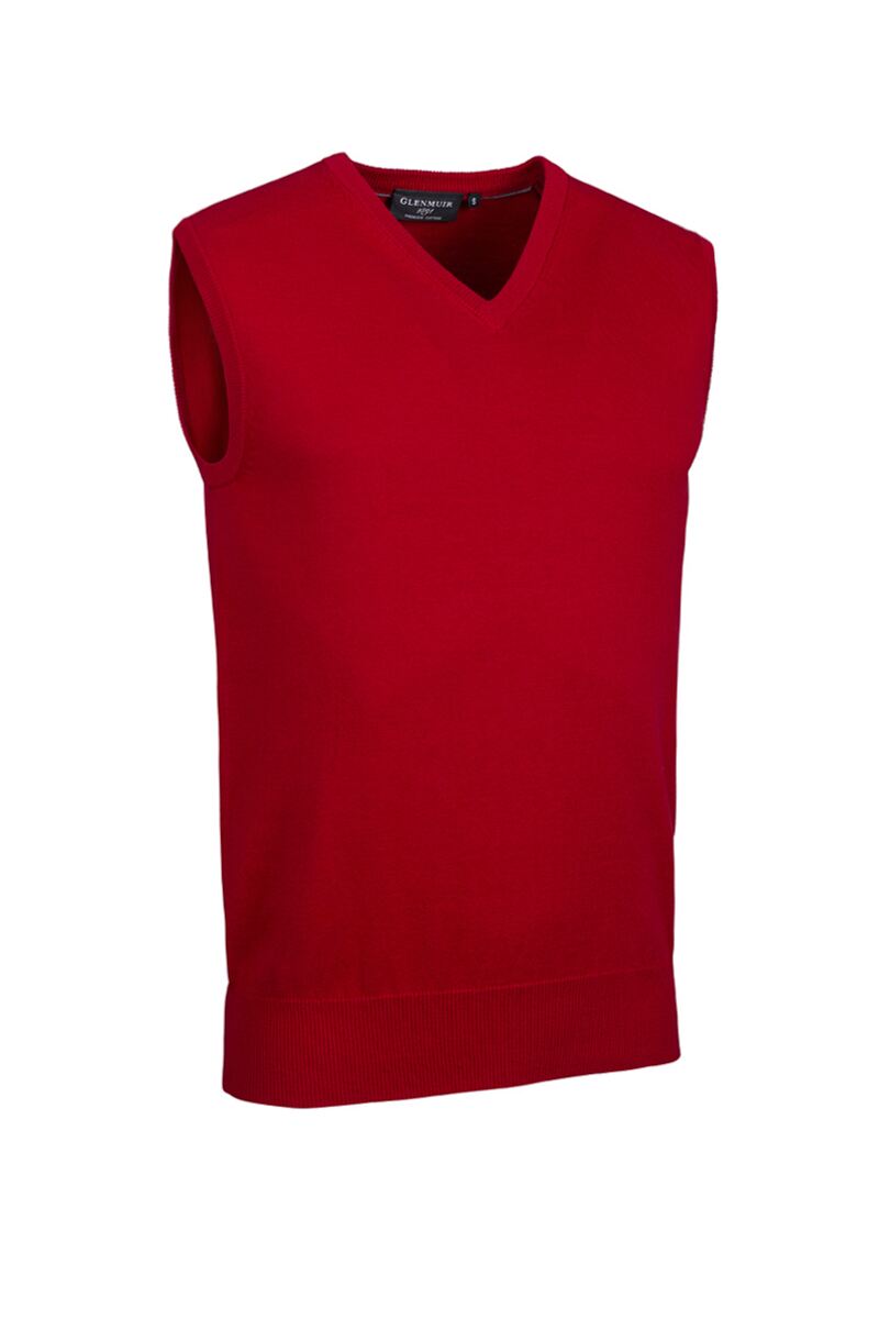 Mens V Neck Cotton Lightweight Golf Slipover