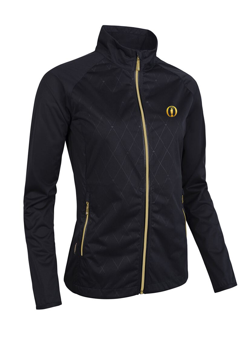 The Open Ladies Full Zip Lightweight Stretch Water Repellent Golf Jacket