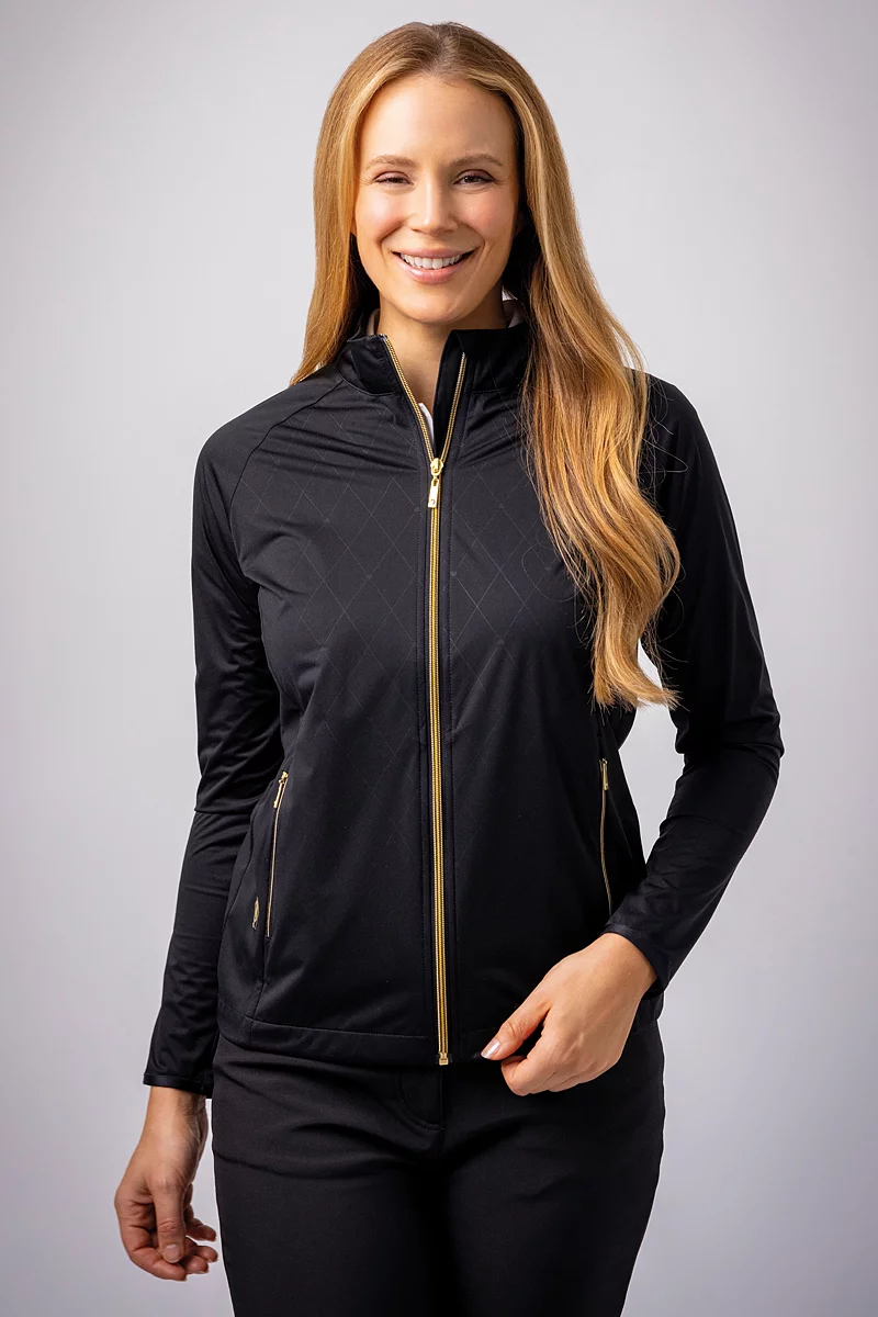 The Open Ladies Full Zip Lightweight Stretch Water Repellent Golf Jacket