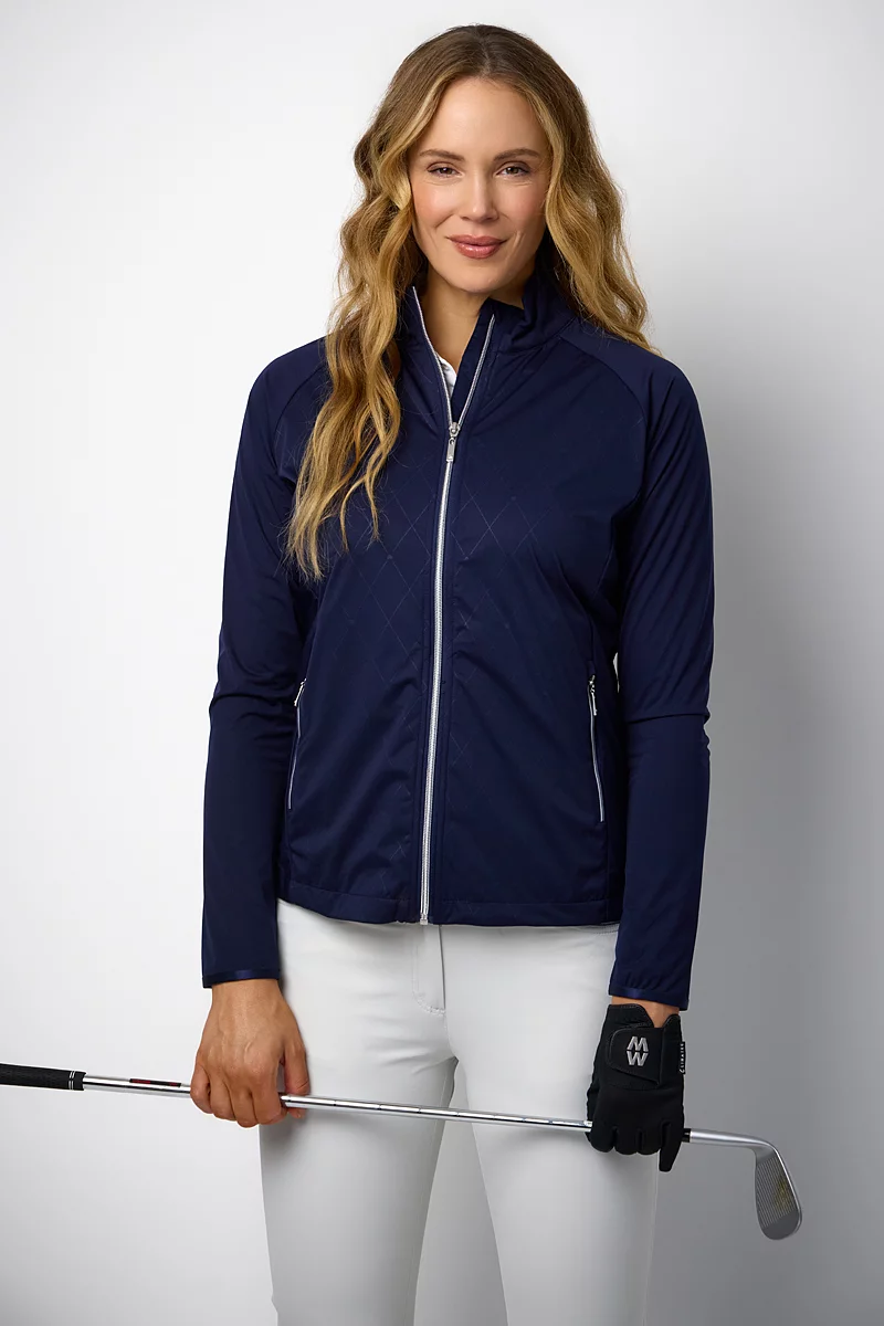 The Open Ladies Full Zip Lightweight Stretch Water Repellent Golf Jacket