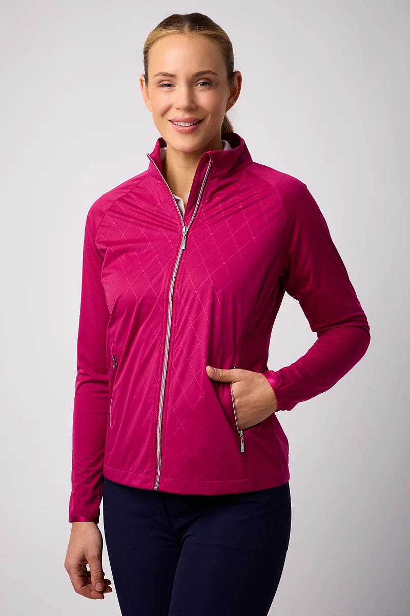 Ladies Full Zip Lightweight Stretch Water Repellent Golf Jacket