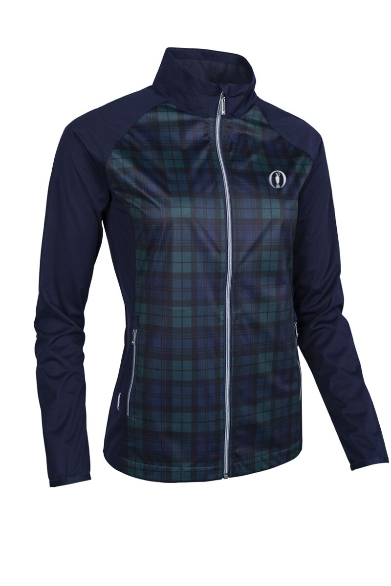 The Open Ladies Full Zip Lightweight Stretch Water Repellent Golf Jacket