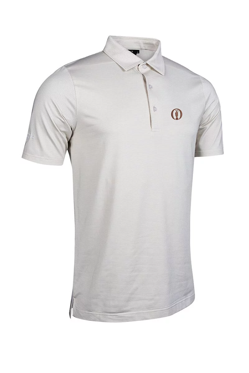 Open Micro Stripe Performance Golf Polo Shirt