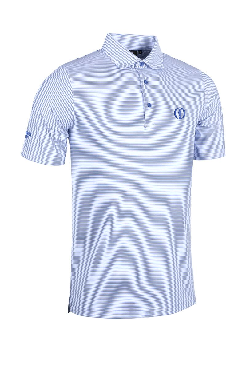 The Open Mens Micro Stripe Performance Golf Polo Shirt The Open Mens Micro Stripe Performance Golf Polo Shirt