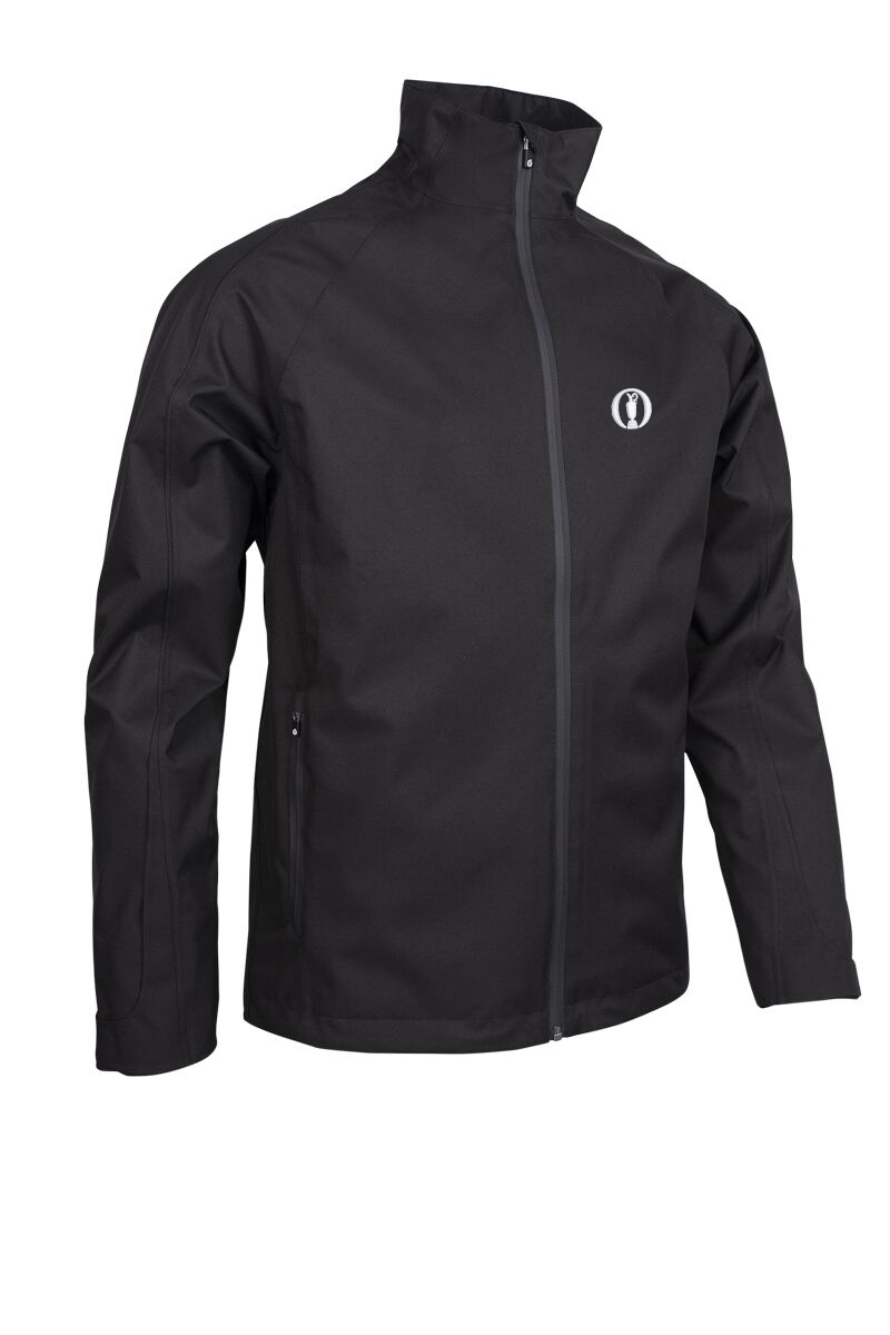 The Open Mens Contrast Shoulder Panel Waterproof Golf Jacket