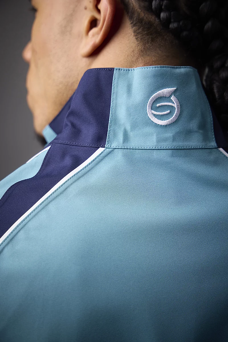 Mens Contrast Shoulder Panel Waterproof Golf Jacket