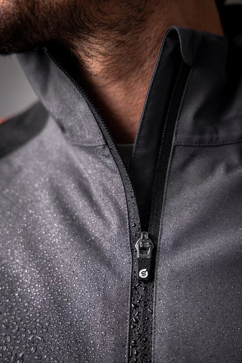 Mens Contrast Shoulder Panel Waterproof Golf Jacket Mens Contrast Shoulder Panel Waterproof Golf Jacket