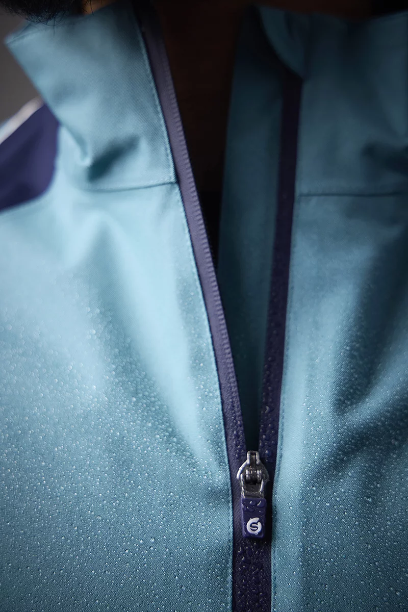 Mens Contrast Shoulder Panel Waterproof Golf Jacket