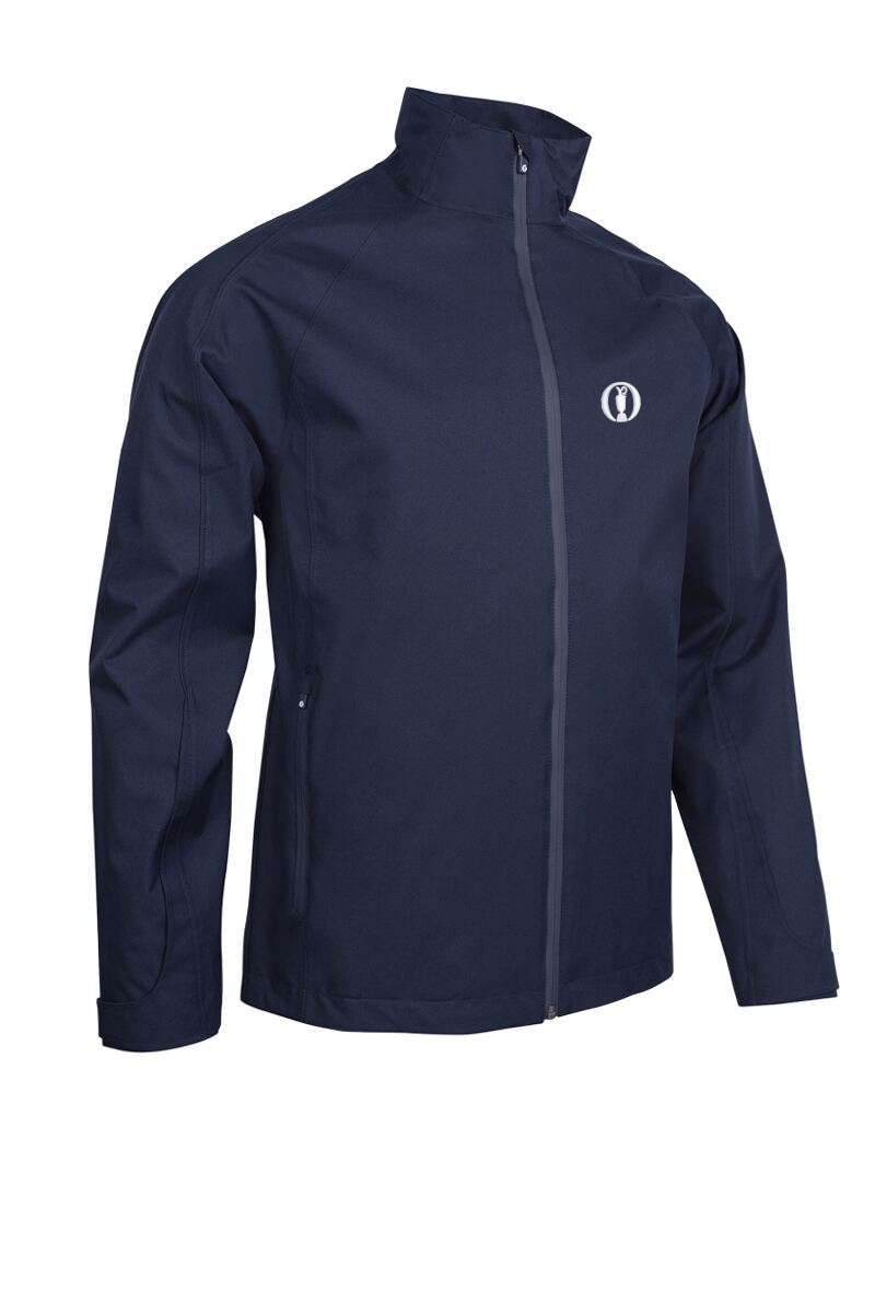 The Open Mens Contrast Shoulder Panel Waterproof Golf Jacket The Open Mens Contrast Shoulder Panel Waterproof Golf Jacket