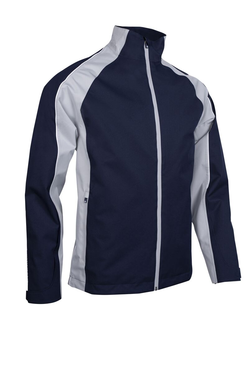 Mens Contrast Shoulder Panel Waterproof Golf Jacket Mens Contrast Shoulder Panel Waterproof Golf Jacket