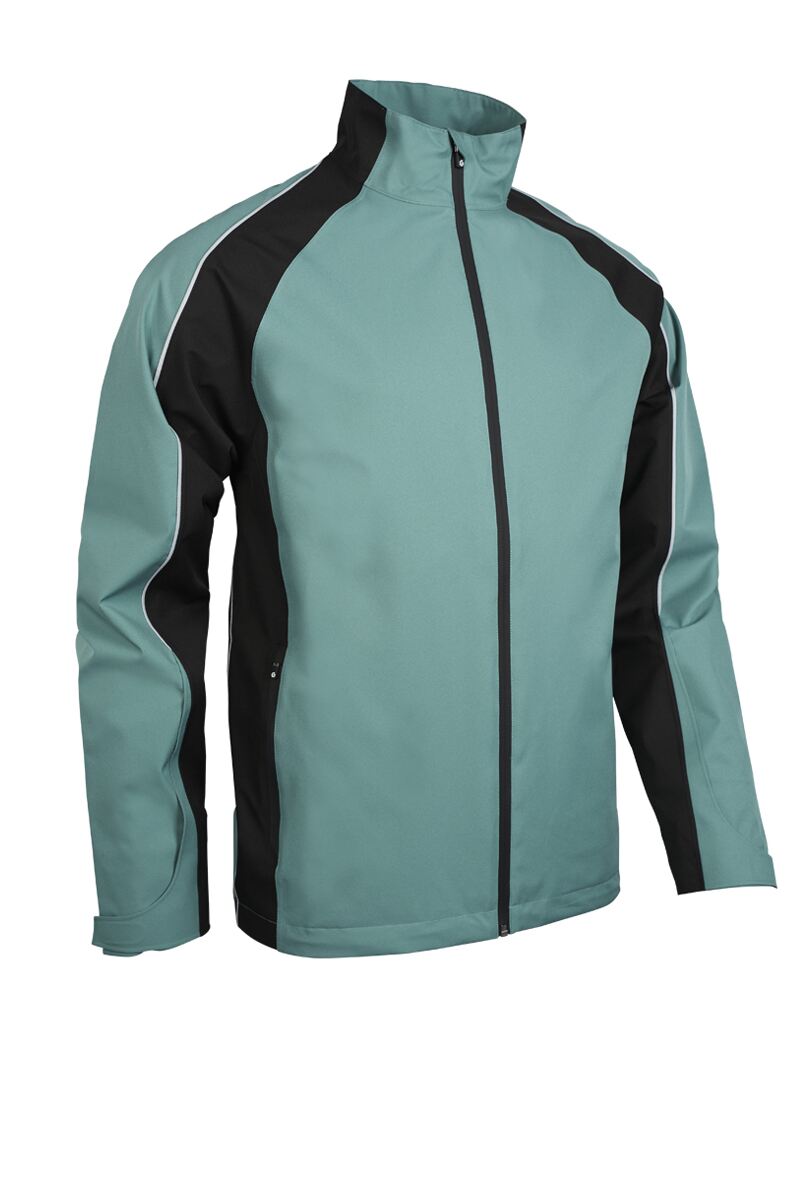 Mens Contrast Shoulder Panel Waterproof Golf Jacket