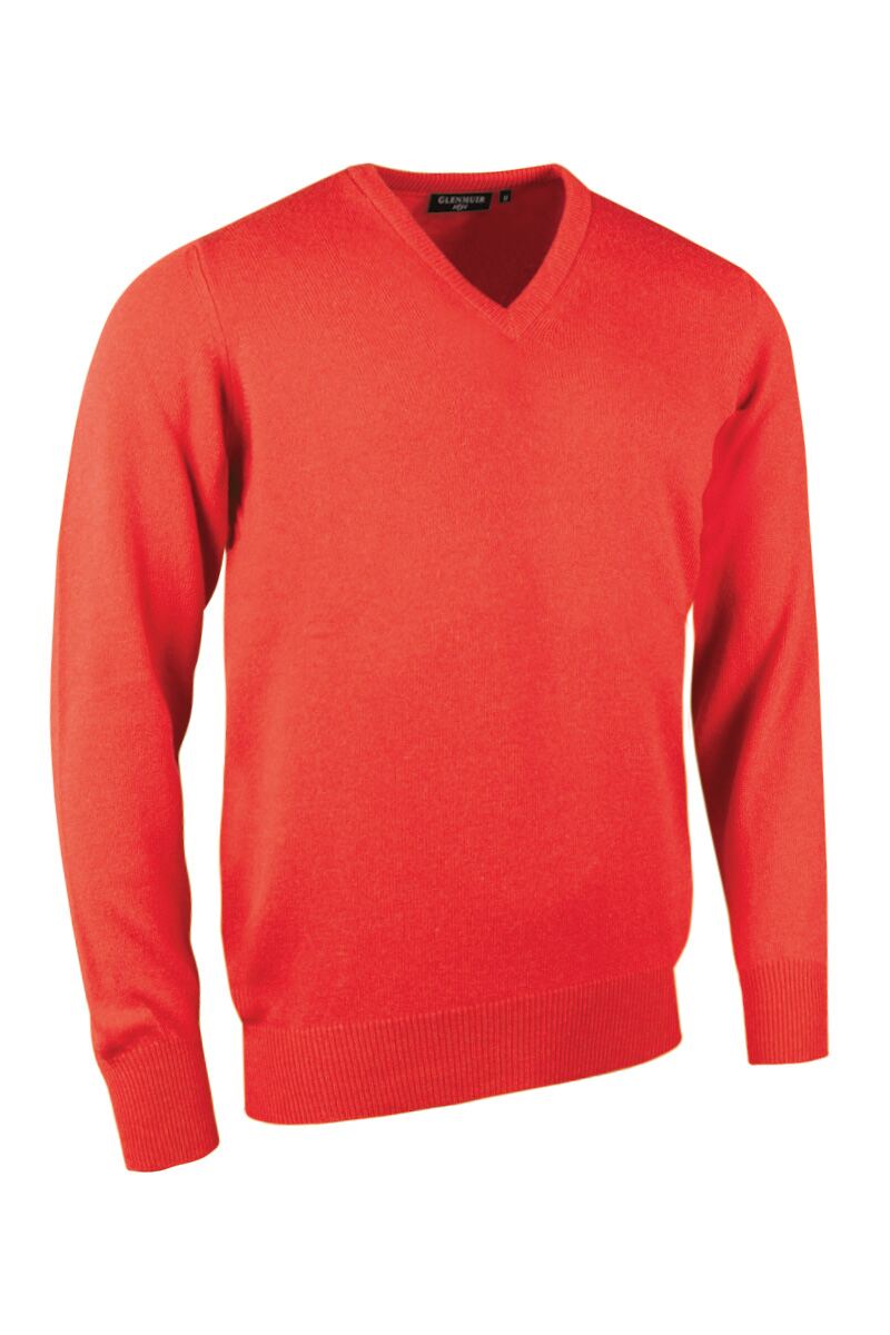 Mens 100 Cashmere V Neck Golf Sweater