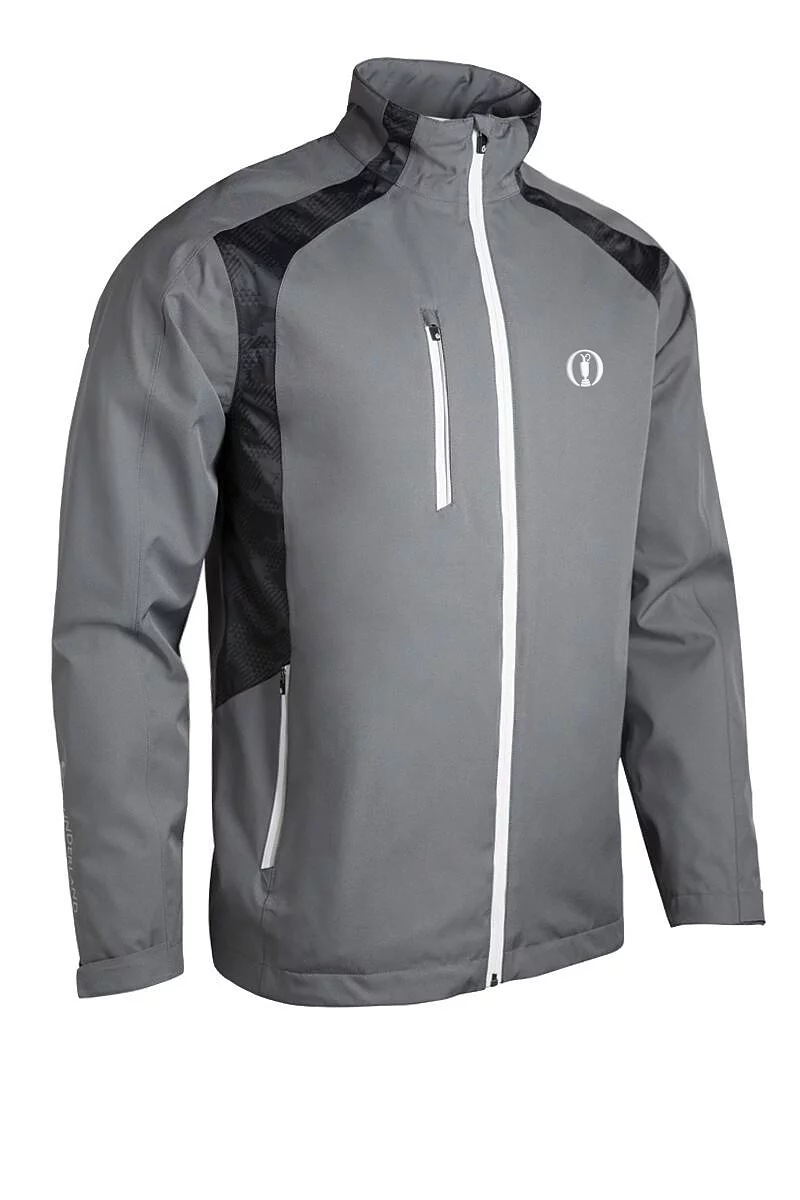 The Open Mens Panelled Waterproof Golf Jacket