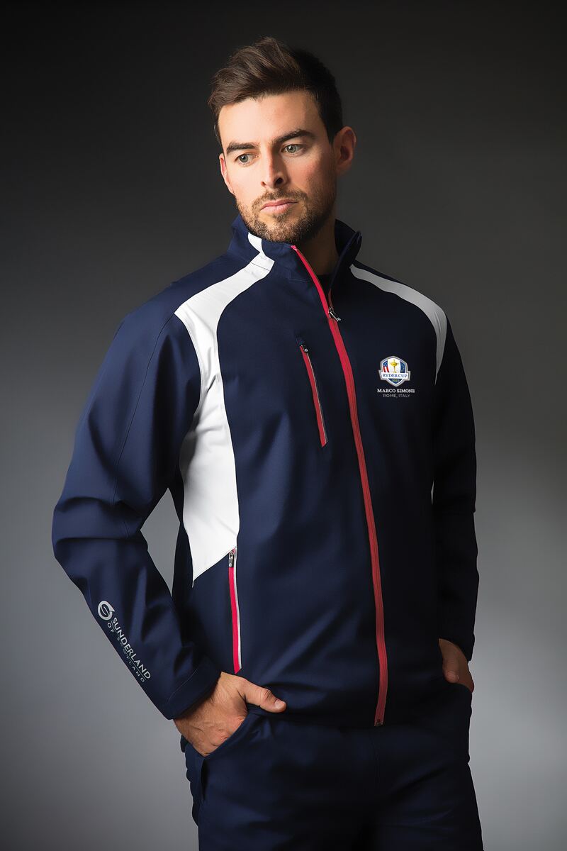 s.RC2023 VALBERG Official Ryder Cup 2023 Mens Zip Front Stretch Back Panelled Waterproof Golf Jacket