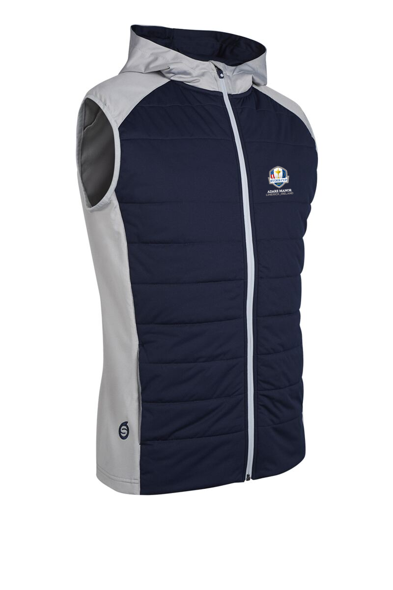 Official Ryder Cup 2027 Mens Hybrid Padded Performance Sleeveless Midweight Golf Hoodie