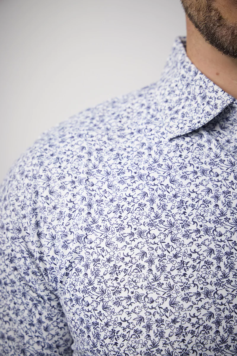 Mens Floral Print Performance Golf Shirt Mens Floral Print Performance Golf Shirt