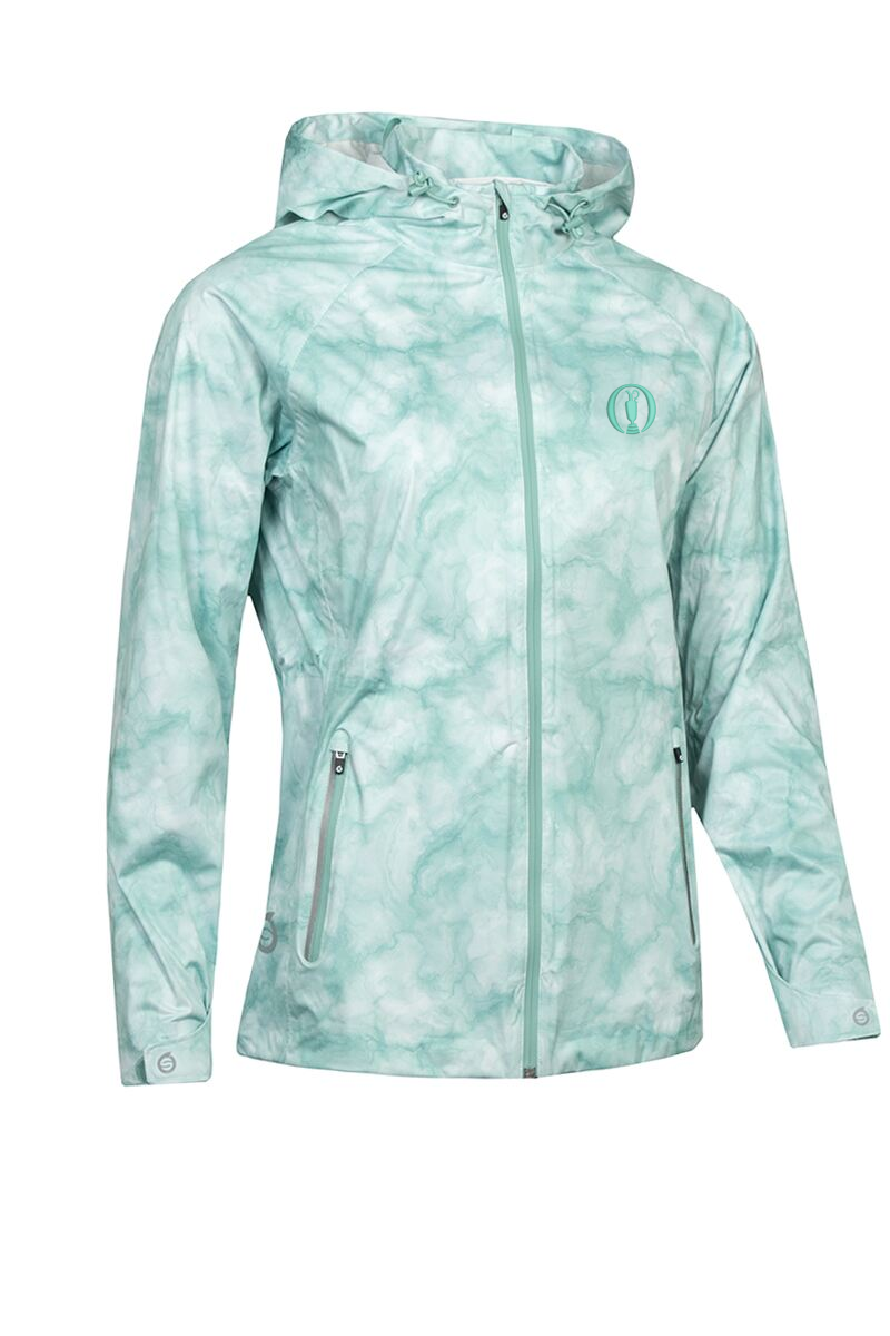 The Open Ladies Concealed Hood Lightweight Waterproof Golf Jacket