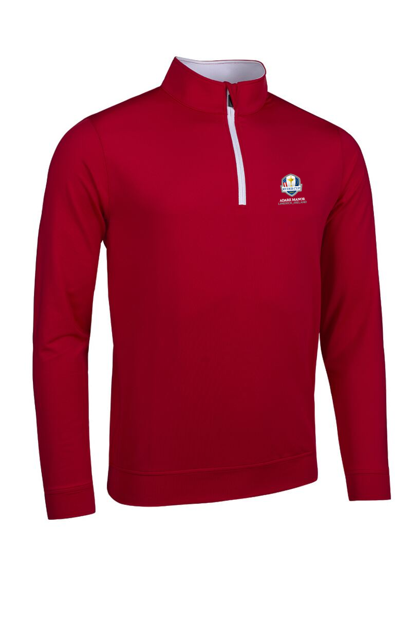 Official Ryder Cup 2027 Mens Quarter Zip Lightweight Performance Golf Midlayer