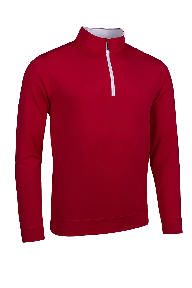 Official Ryder Cup 2027 Mens Quarter Zip Lightweight Performance Golf Midlayer Garnet/White XL