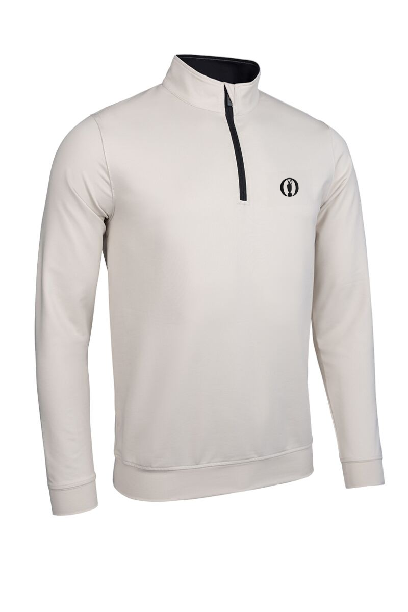 The Open Mens Quarter Zip Lightweight Performance Golf Midlayer