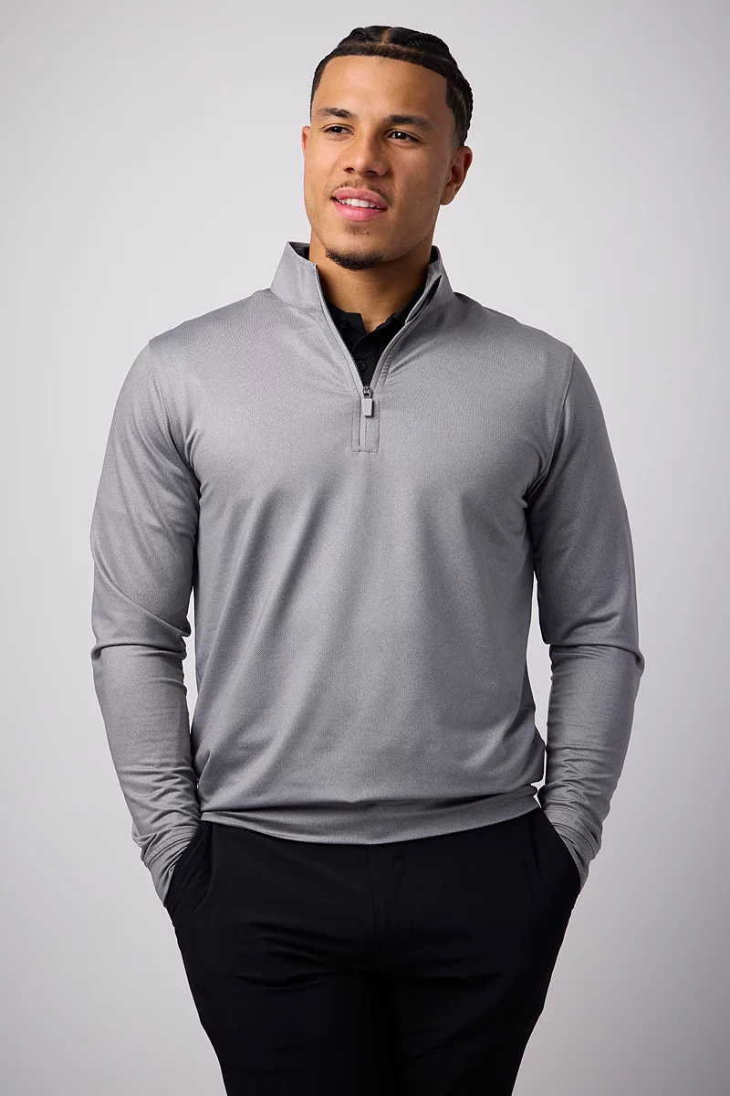 The Open Mens Quarter Zip Lightweight Performance Golf Midlayer