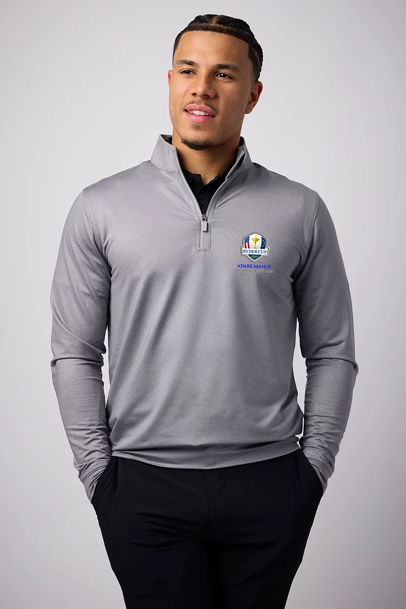 Official Ryder Cup 2027 Mens Quarter Zip Lightweight Performance Golf Midlayer