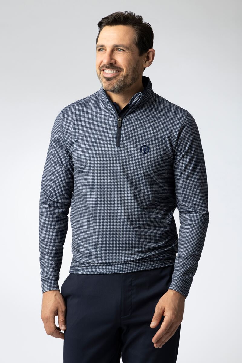 g.THE OPEN WICK The Open Mens Zip Neck Lightweight Performance Golf Midlayer