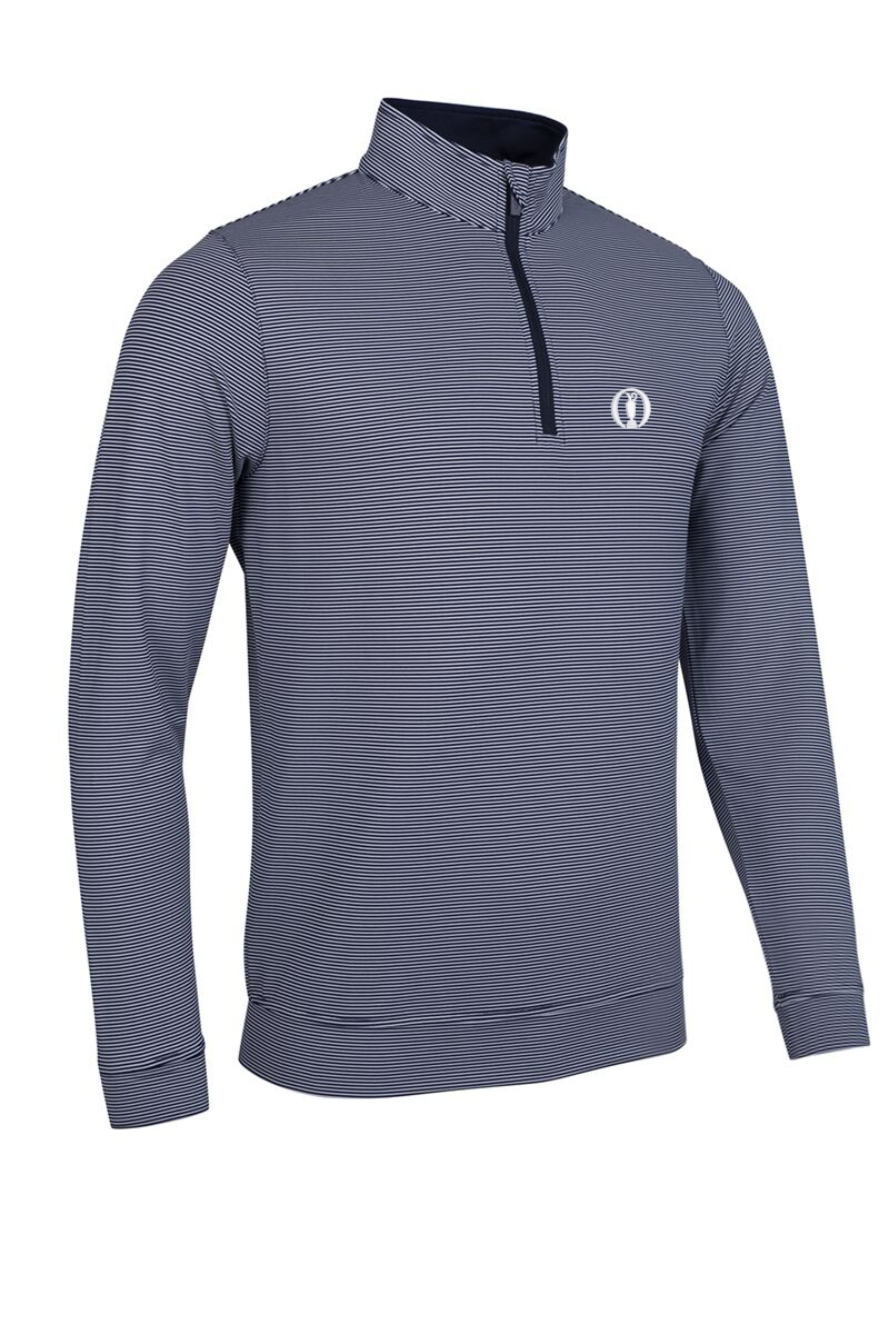 The Open Mens Quarter Zip Lightweight Performance Golf Midlayer
