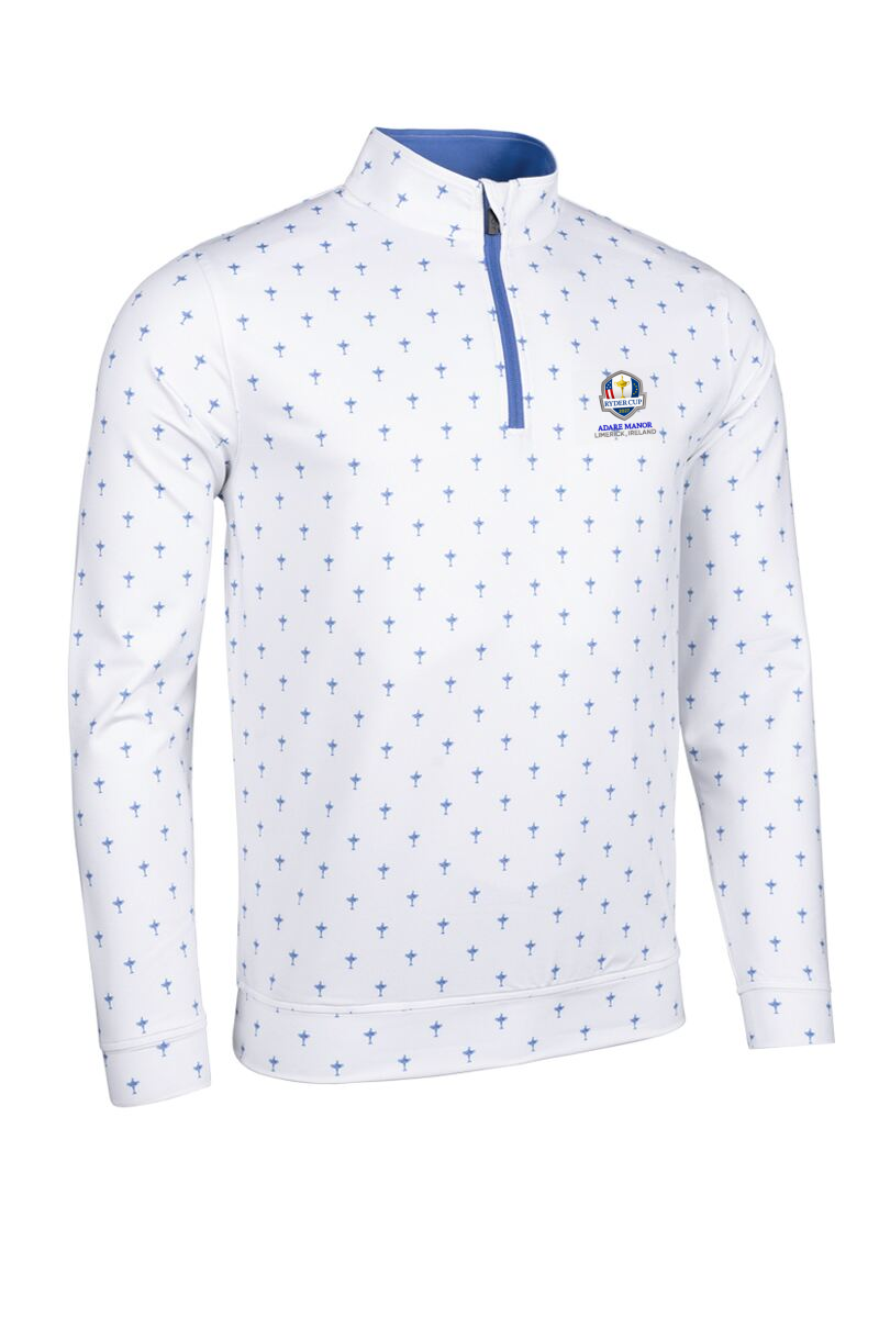 Official Ryder Cup 2027 Mens Quarter Zip Lightweight Performance Golf Midlayer