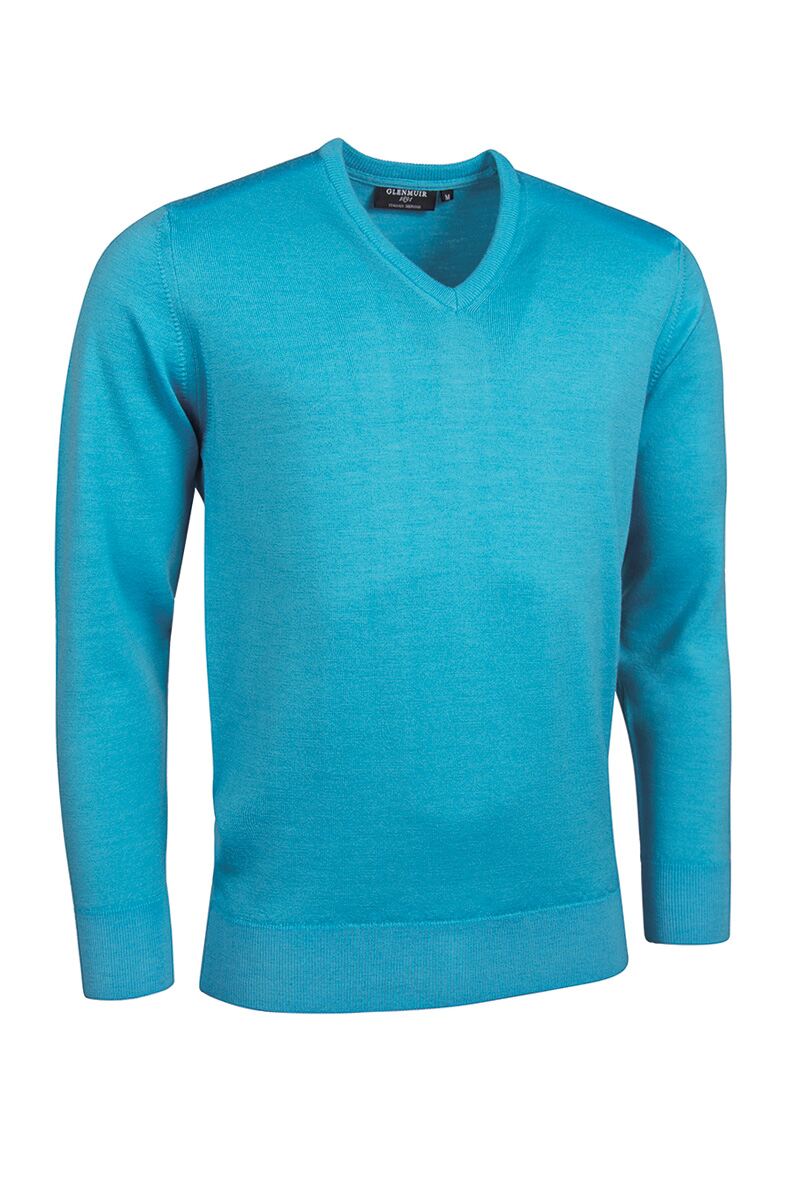 Mens Glenmuir V Neck Merino Wool Golf Sweater