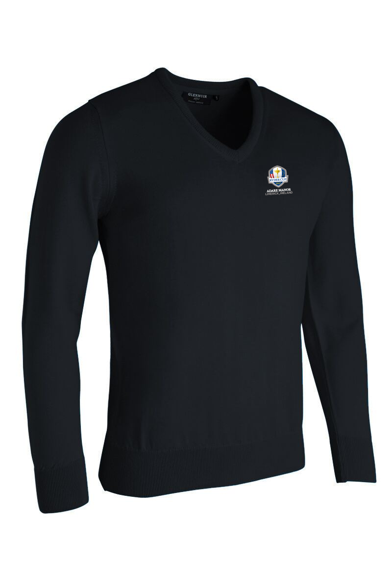 Official Ryder Cup 2027 Mens V Neck Merino Wool Golf Sweater