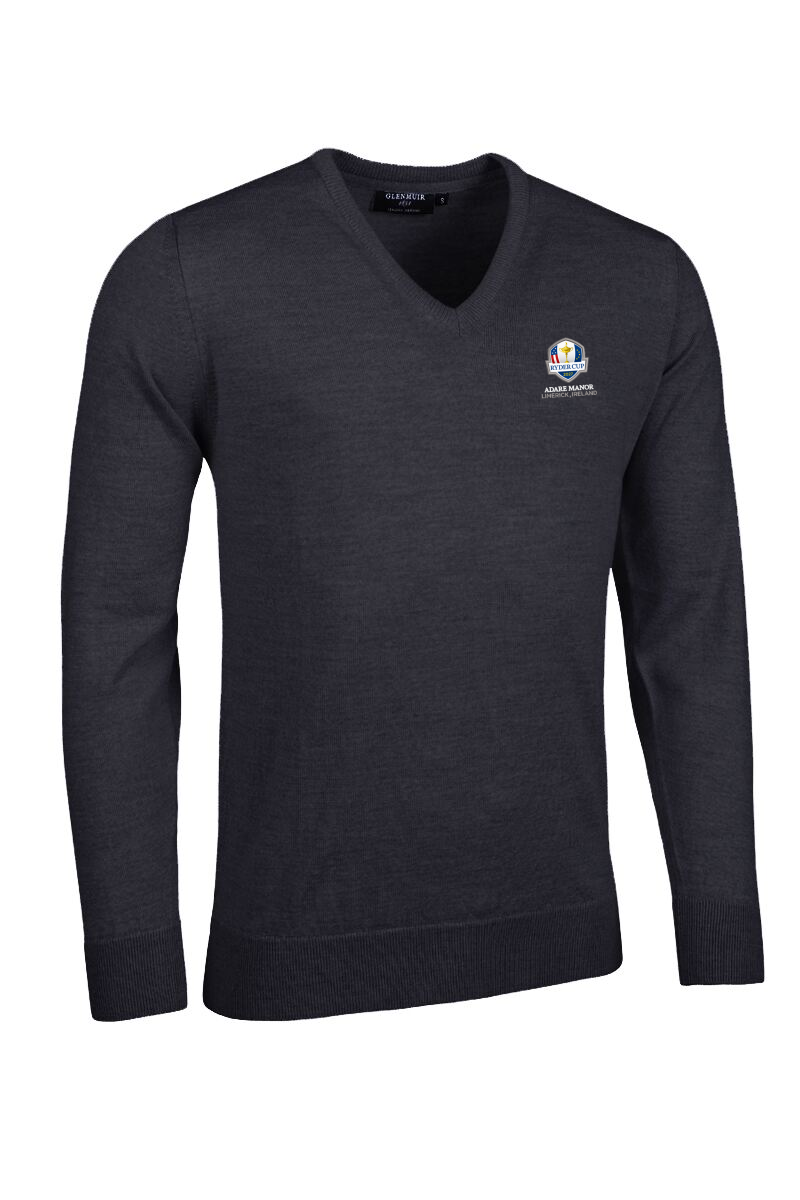 Official Ryder Cup 2027 Mens V Neck Merino Wool Golf Sweater