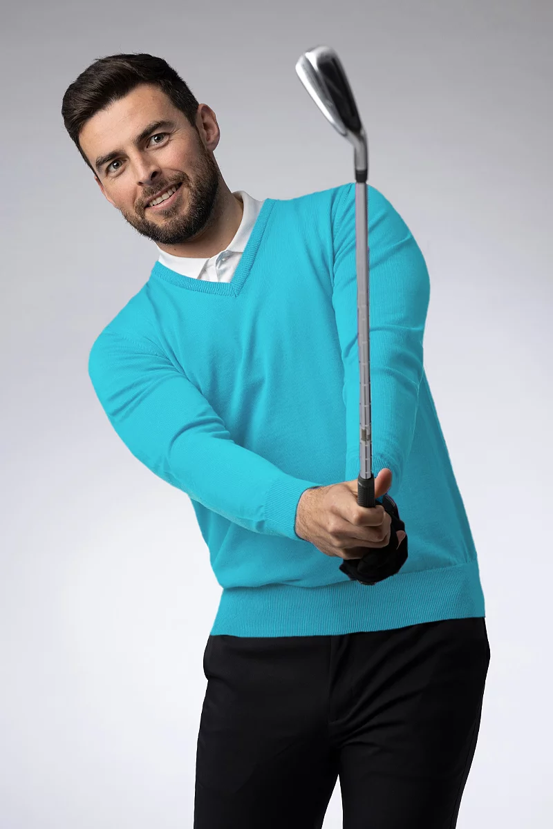 Mens V Neck Merino Wool Golf Sweater Sale