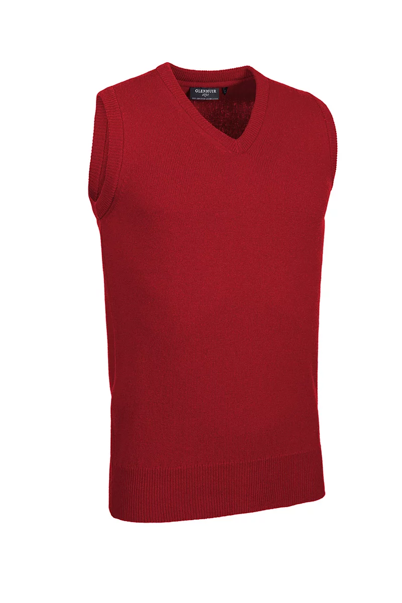 V Neck Lambswool Midweight Golf Slipover