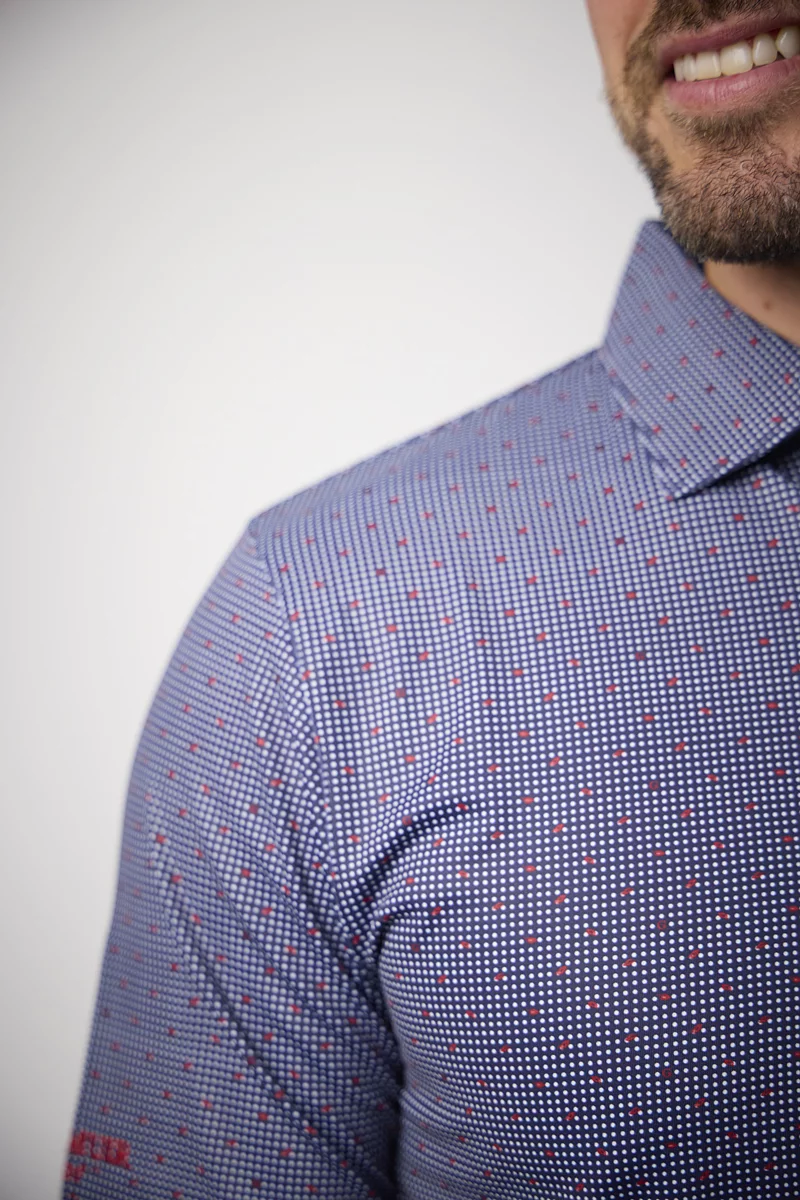 Mens Polka Dot Leaf Print Performance Golf Shirt Mens Polka Dot Leaf Print Performance Golf Shirt