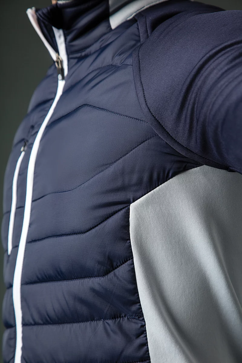Mens Full Zip Padded Stretch Panel and Sleeves Performance Golf Jacket Sale