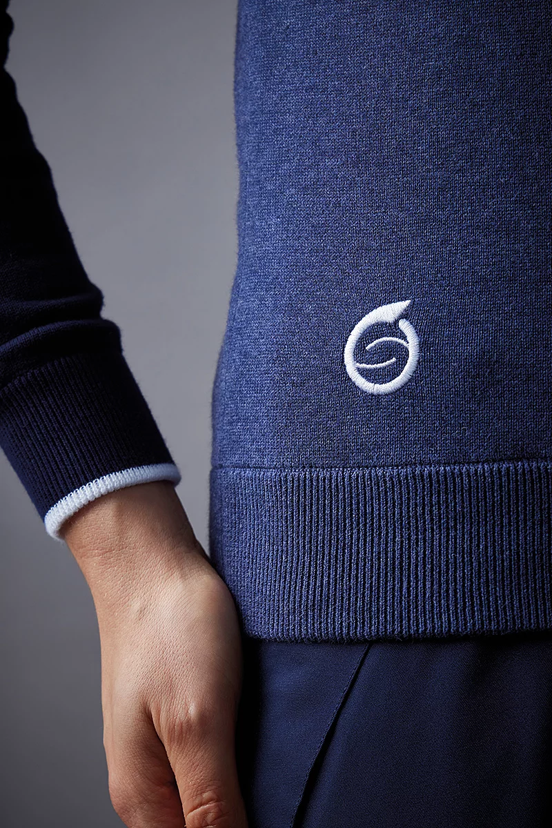 Ladies Quarter Zip Cotton Lined Heavyweight Golf Sweater Ladies Quarter Zip Cotton Lined Heavyweight Golf Sweater