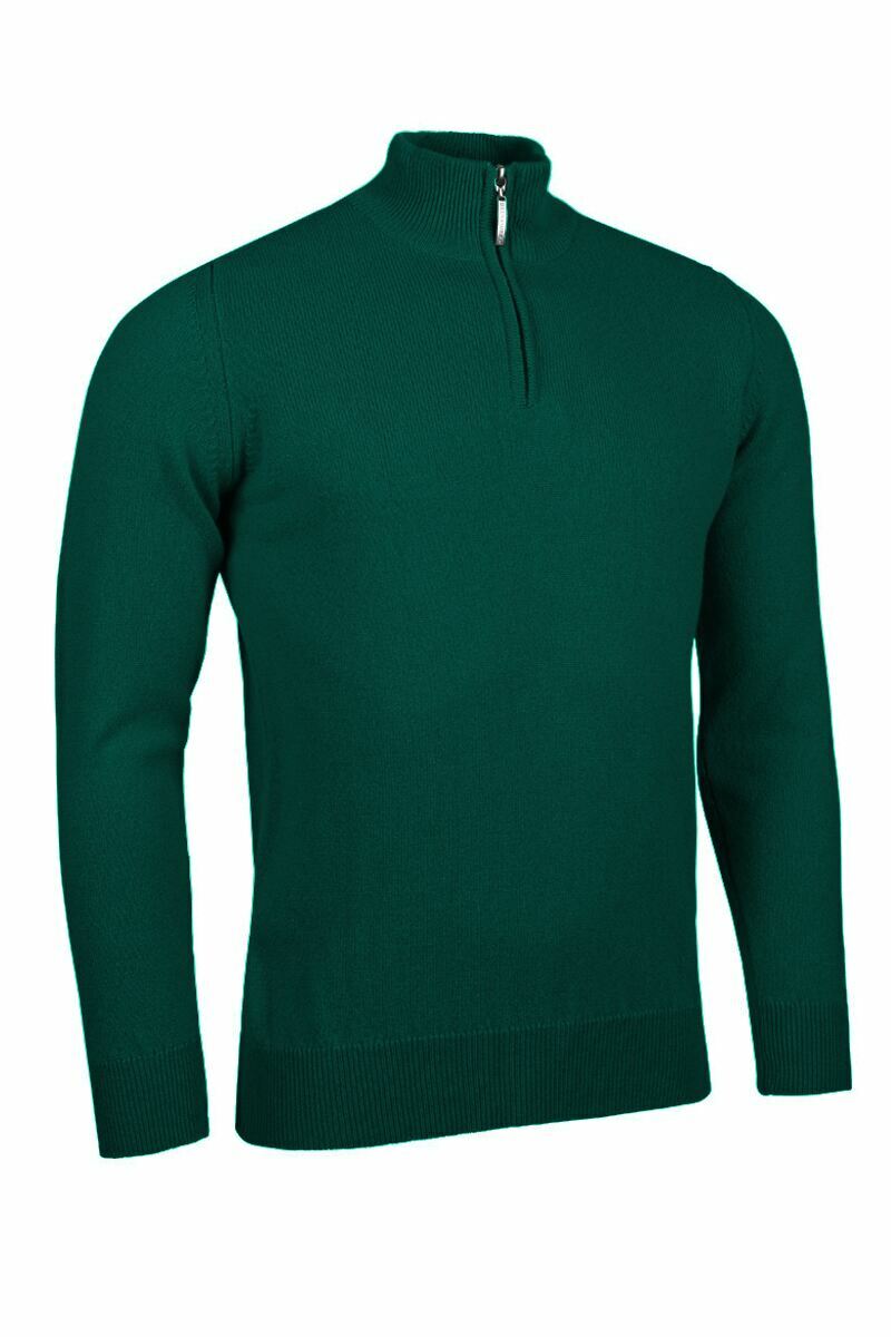 g.COLL Mens Quarter Zip Lambswool Golf Sweater