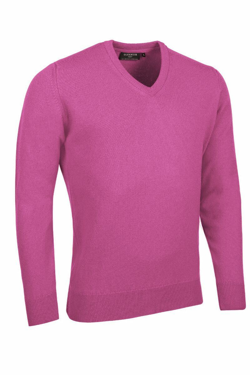 g.LOMOND Mens V Neck Lambswool Golf Sweater