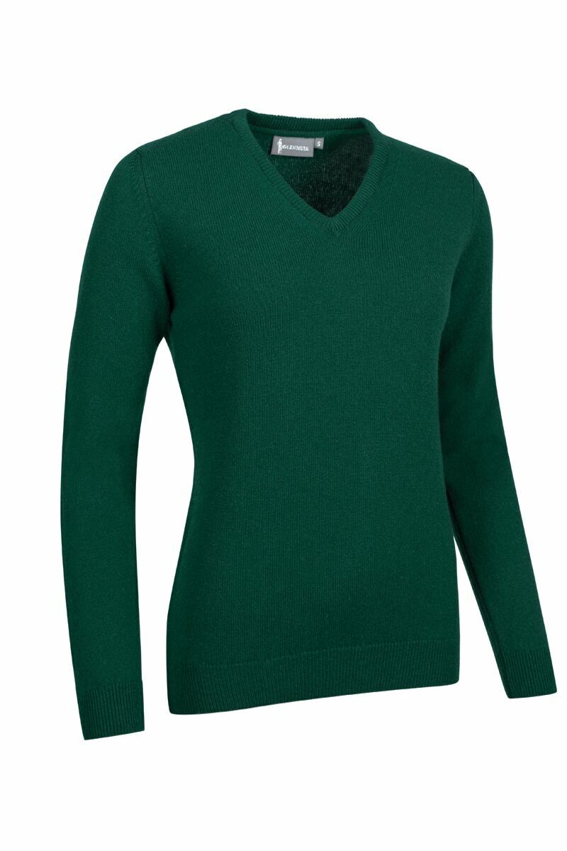 g.NINA Ladies V Neck Lambswool Golf Sweater